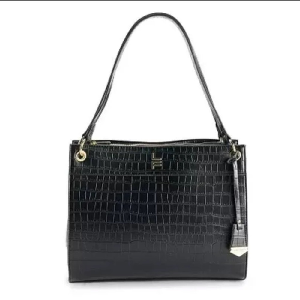 NWT London Fog Brielle Croco Satchel